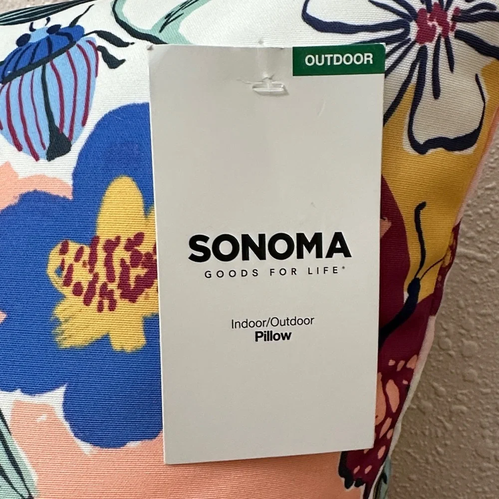 Sonoma Vibrant Floral Accent Pillow - Multicolor - Outdoor - Picture 2 of 6